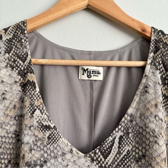 Show Me Your MuMu Dress Womens Small Snakeskin Print - Picture 2 of 6